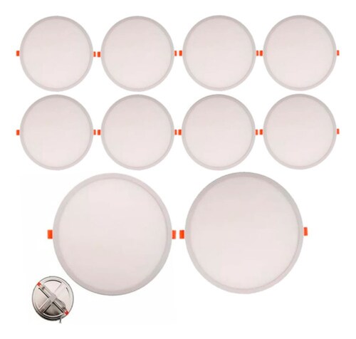 Lampara Spot Led 15w Ajustable Luz Blanca 10 Piezas Blanco
