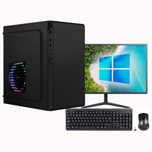 Pc Computadora AMD Ryzen 5, 16Gb Ram, 960Gb Estado solido Monitor 21.5" FULL HD, HDMI DVI