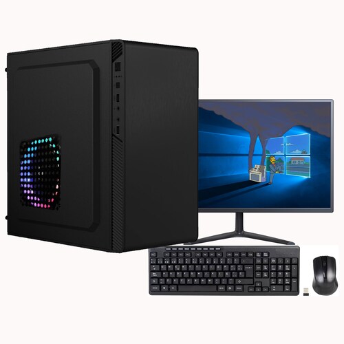 pc computadora escolar armada dual core 8gb ram, 960gb disco SSD, monitor 21.5 FULL HD