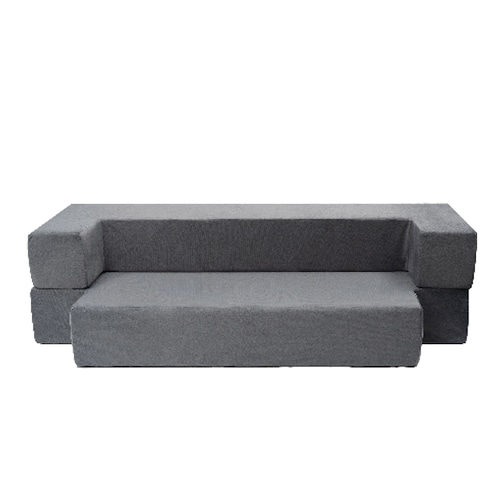 MEMORY FOAM HOME Sofá Cama Individual Tamaño Individual Color Gris Medidas 190 x 135 x 25 cm.