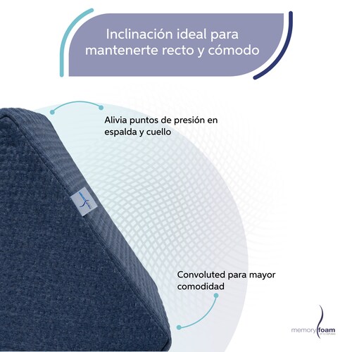 MEMORY FOAM Cojín o Respaldo Para TV  Hecho de Memory Foam  Medidas 45 x 42 x 38 cm
