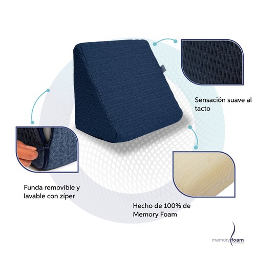 MEMORY FOAM Cojín o Respaldo Para TV  Hecho de Memory Foam  Medidas 45 x 42 x 38 cm