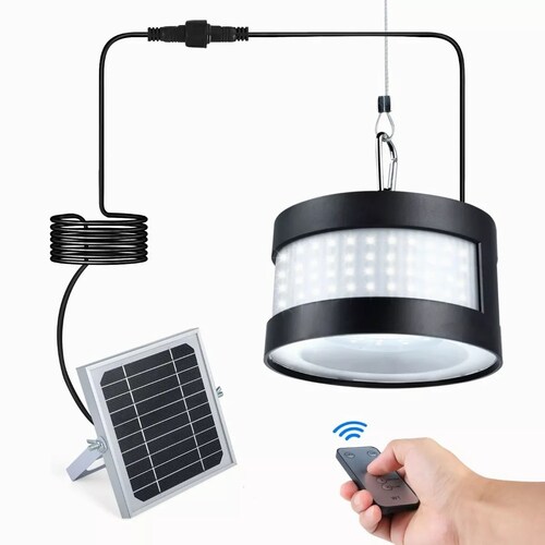 Lámpara Solar Focos Colgante De Exterior 160led 6500k Ip65