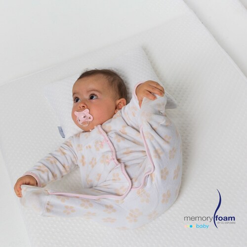 Memory Foam Colchón Antirreflujo para Cuna de Viaje, 130 x 70 x 12 cm