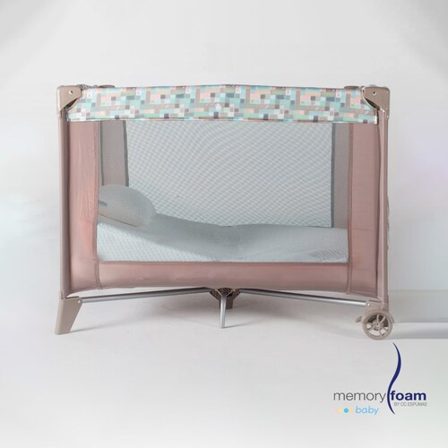 Memory Foam Colchón Antirreflujo para Cuna de Viaje, 140 x 80 x 12 cm.