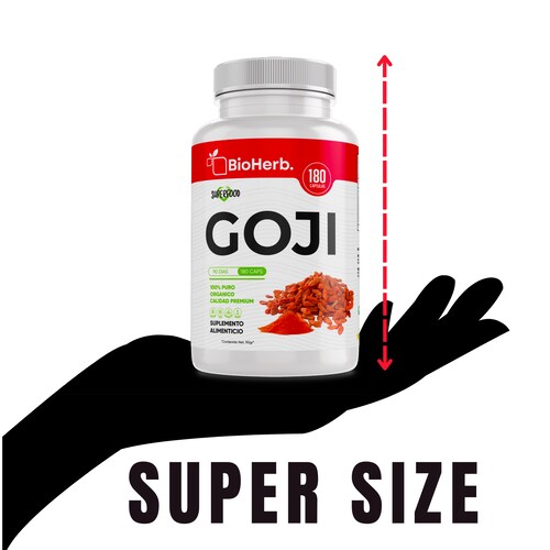 Baya Goji 100% Puro (180 Capsulas 500mg) |ORGANICO | NATURAL | Para 90 Dias | - Organic Goji Extract