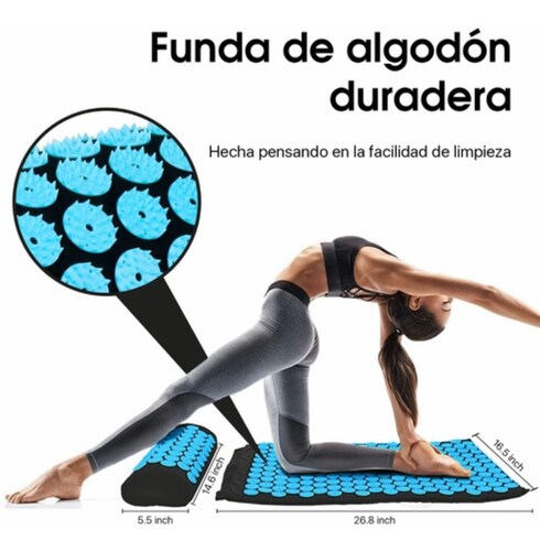 Alfombrilla De Acupresión Y Para Relajación Muscular Azul
