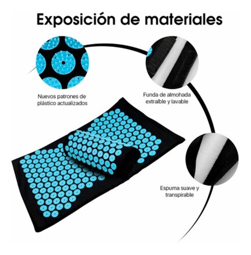 Alfombrilla De Acupresión Y Para Relajación Muscular Azul