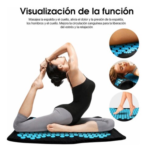 Alfombrilla De Acupresión Y Para Relajación Muscular Azul