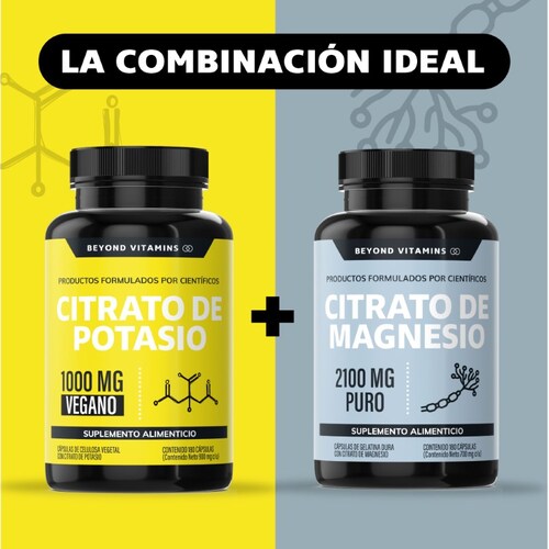 Citrato de Magnesio 2100mg  - Magnesium Citrate 100% Puro - 180 Cápsulas