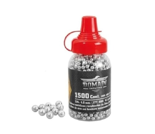 Balines Municion De Acero Domain Dbb-177 Cal 4.5mm 1500 Pz