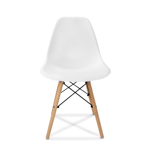 Set de 4 Sillas Modernas para comedor y Sala Minimalista  en color  Blanco.