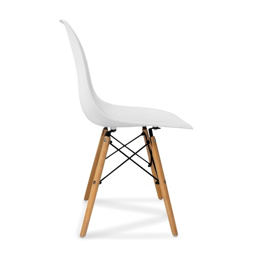 Set de 4 Sillas Modernas para comedor y Sala Minimalista  en color  Blanco.