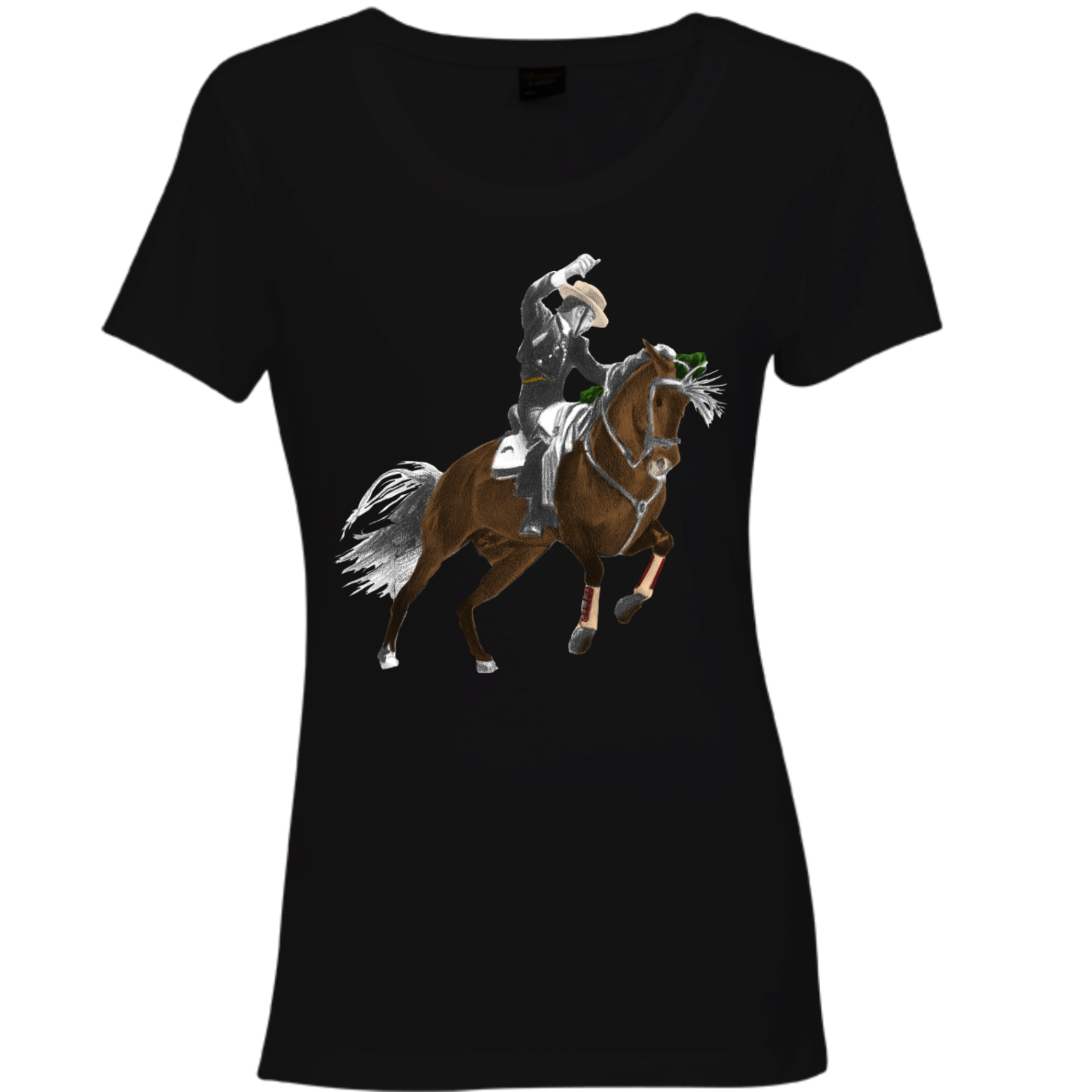 Marca De Ropa Caballo Y Jinete Polo Manga Corta Negro Calero Y