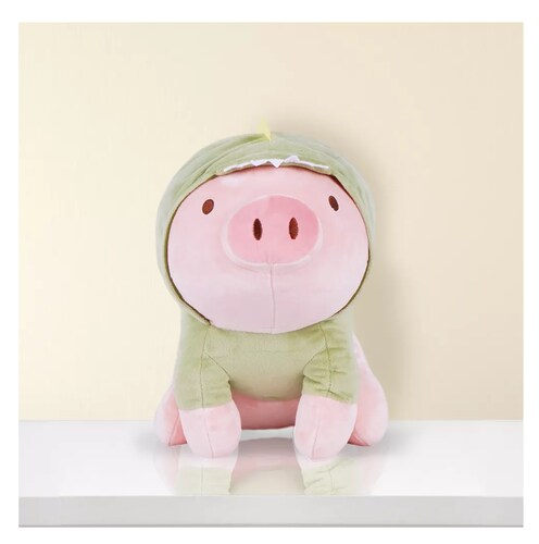 Peluche de Cerdito con disfraz de Puercosaurio