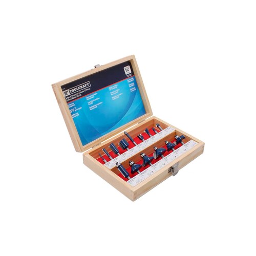 Juego de brocas router 15 piezas TC3455 Toolcraft