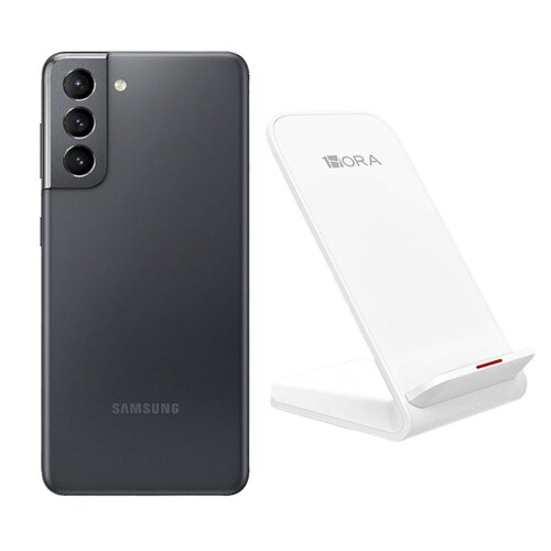 Samsung Galaxy S21 128GB Gris Reacondicionado Grado A + Base Cargador.