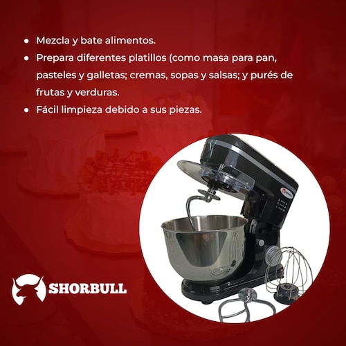 Batidora Pedestal Profesional 6L Shorbull.
