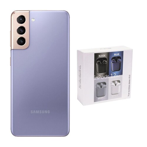 Samsung Galaxy S21 128GB Morado Reacondicionado Grado A + Audífonos Genéricos