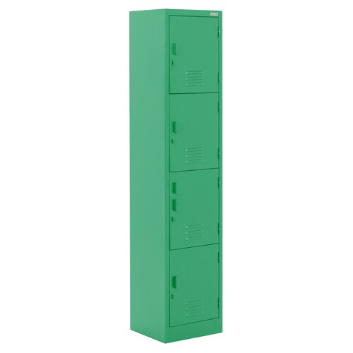 Locker Metálico Guardex  4 Puertas, Casilleros para Escuela Oficina Hogar 180 cm con Cerradura