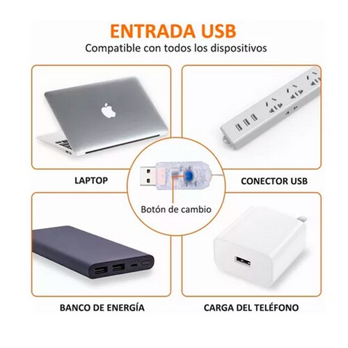 Cortinas Serie Luces Led Amarilla Decorativa Usb 8 Modos 3x3m