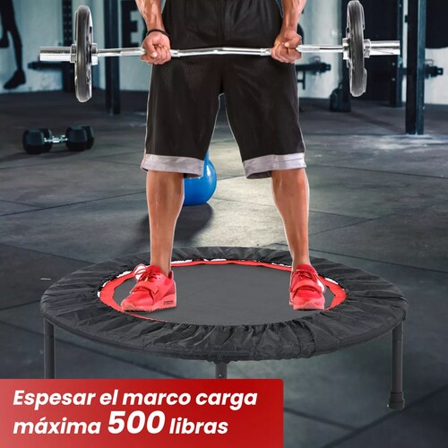 Trampolin Fitness Con Barra Ajustable Para Adulto Niños