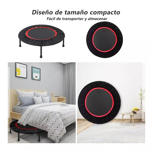 Trampolin Fitness Con Barra Ajustable Para Adulto Niños
