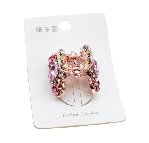 Pinza Broche Mini Sujetador Garra Diamante Cabello Niña 12pz
