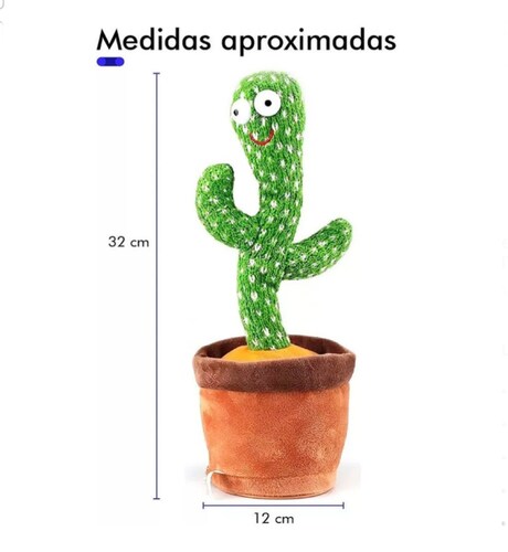 Cactus Bailarín Peluche Felpa Juguete Para Niños Recargable