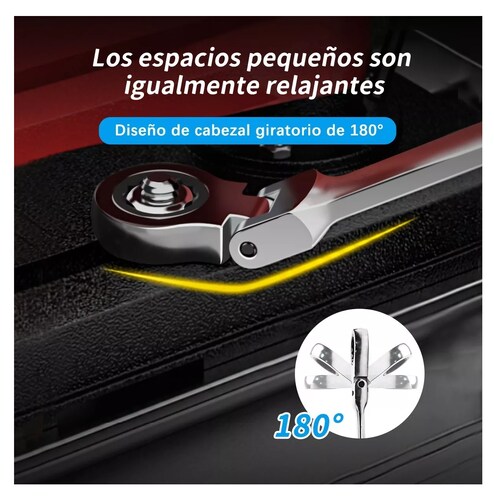 Llaves Inglesa Combinada Tipo Matraca 12 px negras