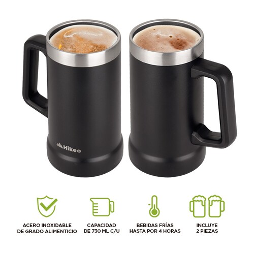 Tarro Cervecero de Acero Inoxidable 2 Piezas de 730 ml