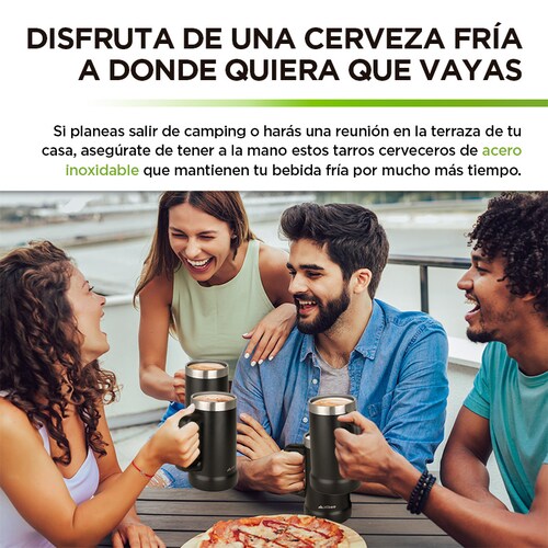 Tarro Cervecero de Acero Inoxidable 2 Piezas de 730 ml