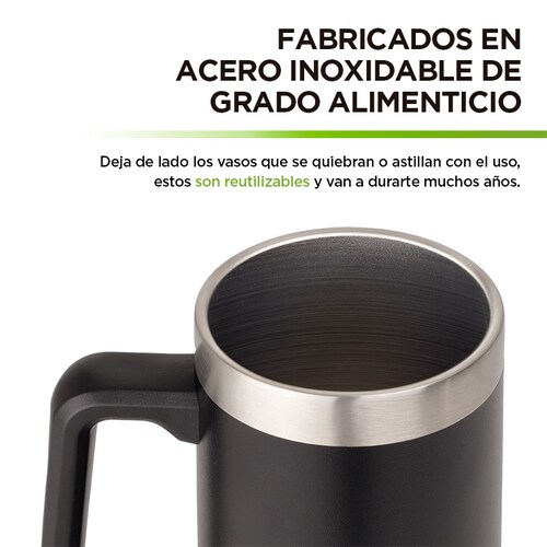 Tarro Cervecero de Acero Inoxidable 2 Piezas de 730 ml