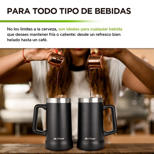 Tarro Cervecero de Acero Inoxidable 2 Piezas de 730 ml