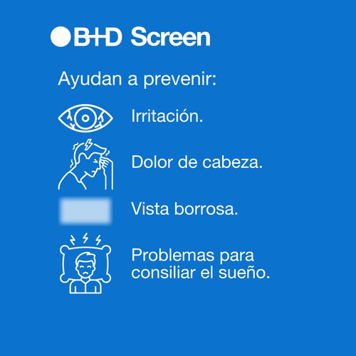 Lente con filtro de luz azul pregraduado marca B+D modelo Loop Screen Unisex 3 colores diferentes Disponibles con y sin graduacion