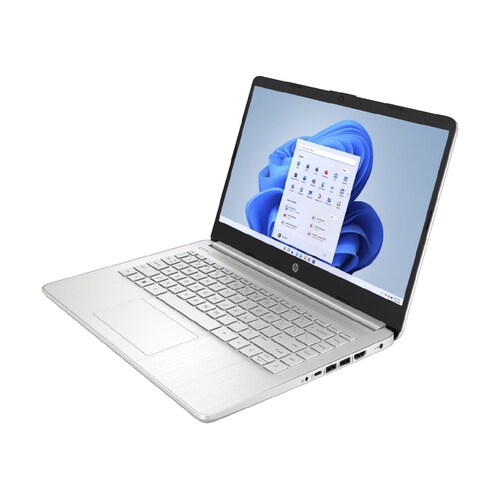 Laptop HP 14-DQ0522LA 14" Intel Celeron N4120 RAM 4GB SSD W11H Plata