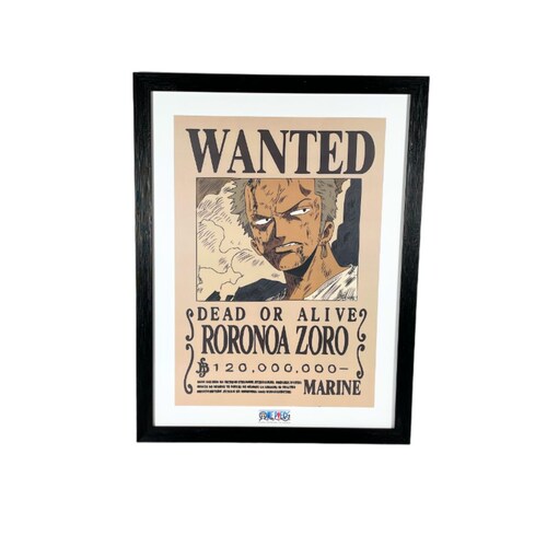 GEEK INDUSTRY - CANVAS CARTEL DE RECOMPENSA RORONOA ZORO - ONE PIECE.