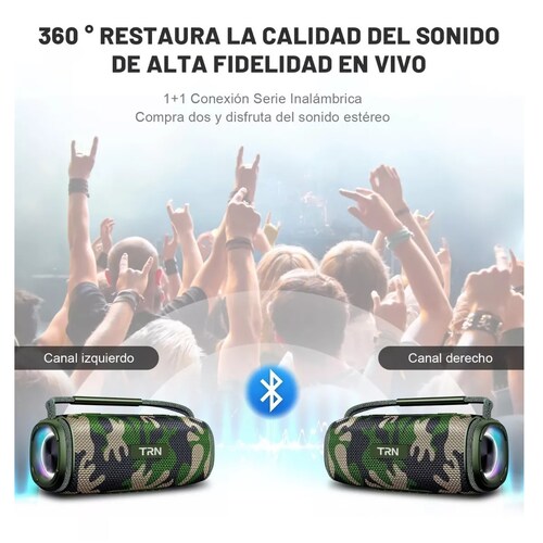 Bocina Bluetooth Recargables Bocina Portátil Para Exterior Camuflaje