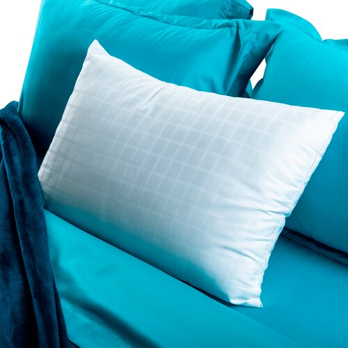 Edredón King Size Doble Vista, Juego de Sabanas, 2 Almohadas y Una Frazada| Marino