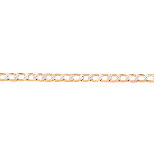 Cadena Barbada Diamantada Oro 14 Kilates.
