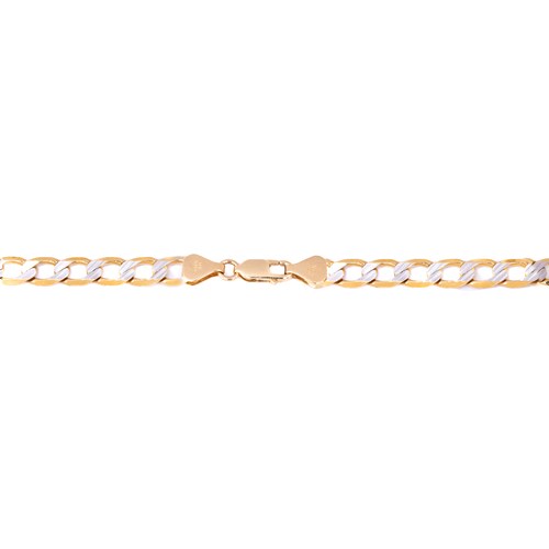 Cadena Barbada Diamantada Oro 14 Kilates.