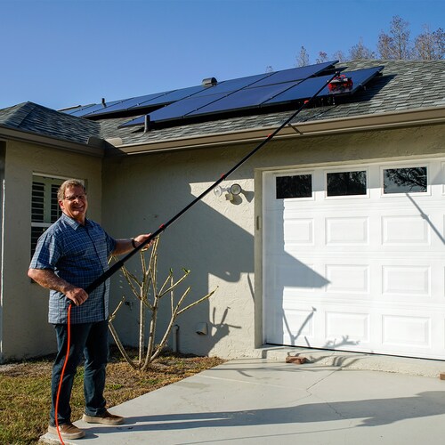 Cepillo Limpiador Telescopico STARLYFT TELESCOPIC HIDROCLEANER 7 M Beautifull Home con propulsión de agua  y Jabón, Extensible hasta 7 Metros y Ligero  