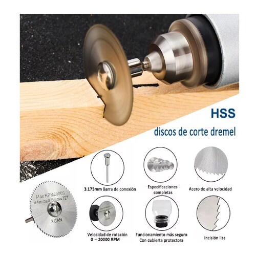 Set Discos De Corte Para Dremel Sierra Hss Taladro 99 Piezas