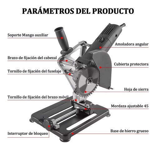 Soporte Para Esmeril Angular Ajustable Base De La Herramient