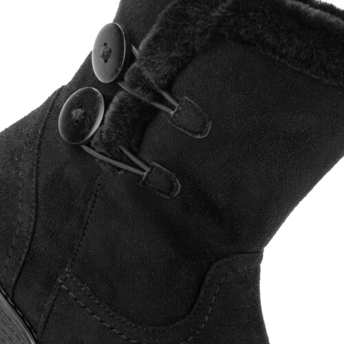 Kit de 2 pares de botas casuales tipo Ugg de ante, con forro de peluche marca PBPS, mod. 1085475