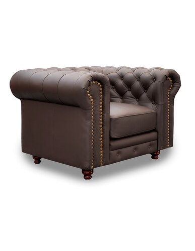 Sillon de Piel Genuina Chesterfield CHPV Color Chocolate - ConfortoPiel