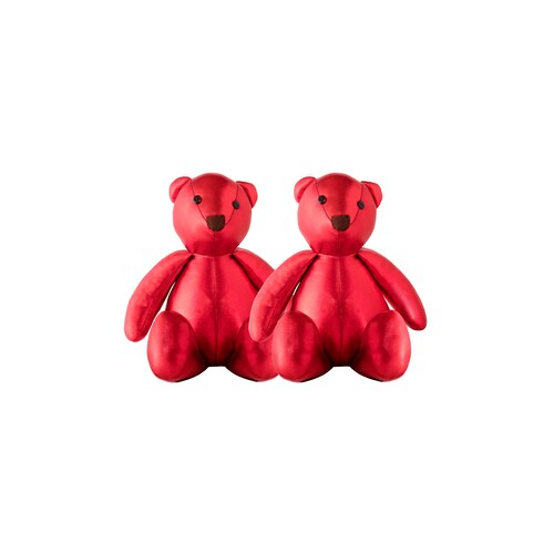 Decoración Navidad Set 2 Osos Peluche De Tela Tv Ofertas Fredo Adorno Navideño 40 Cm