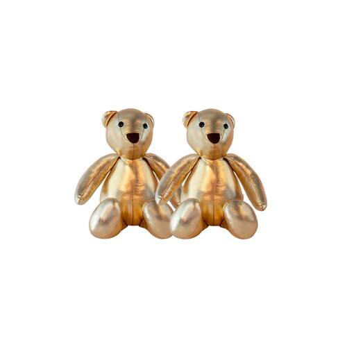 Decoración Navidad Set 2 Osos Peluche De Tela Tv Ofertas Fredo Adorno Navideño 40 Cm
