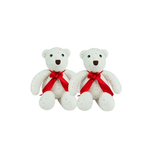 Decoración Navidad Set 2 Osos De Tela Tv Ofertas Fredo Adorno Navideño 40 Cm