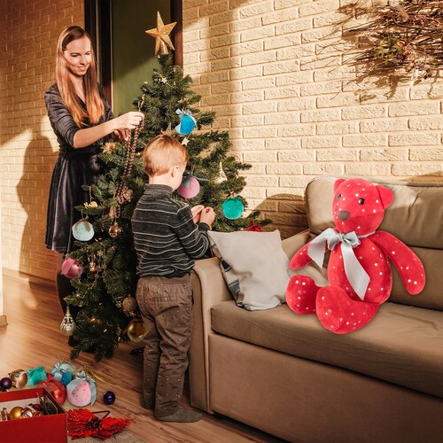 Decoración Navidad Set 2 Osos De Tela Tv Ofertas Fredo Adorno Navideño 40 Cm